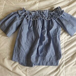 Striped off the shoulder top